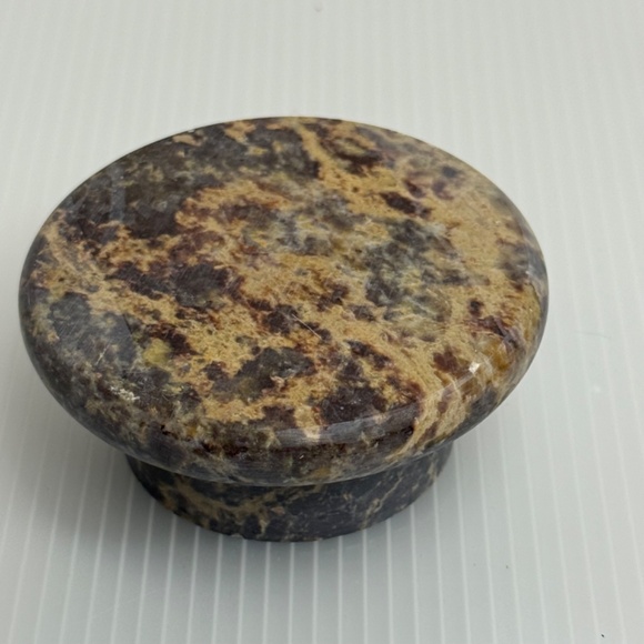 Hand Carved Soap Stone Tea light/Incense holder Orb/Sphere with Base Tribal - Picture 8 of 10